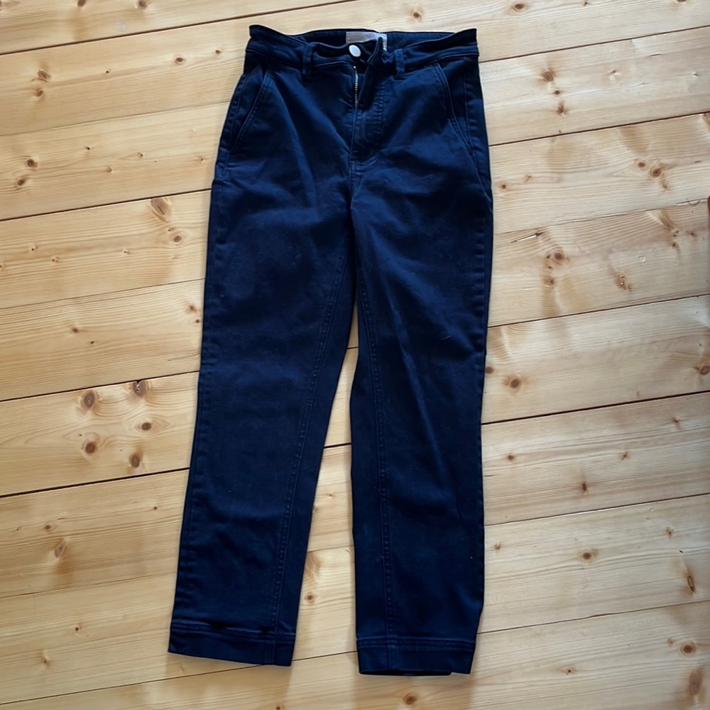 Everlane slim leg crop pant in Navy blue, 00